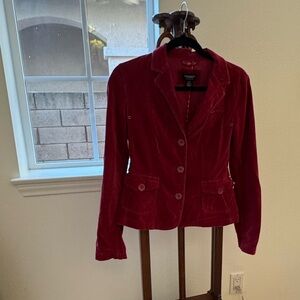 American Eagle Outfitters Women's Deep Red Blazer